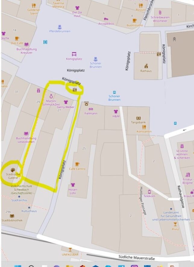 Fußwege vom Königsplatz aus